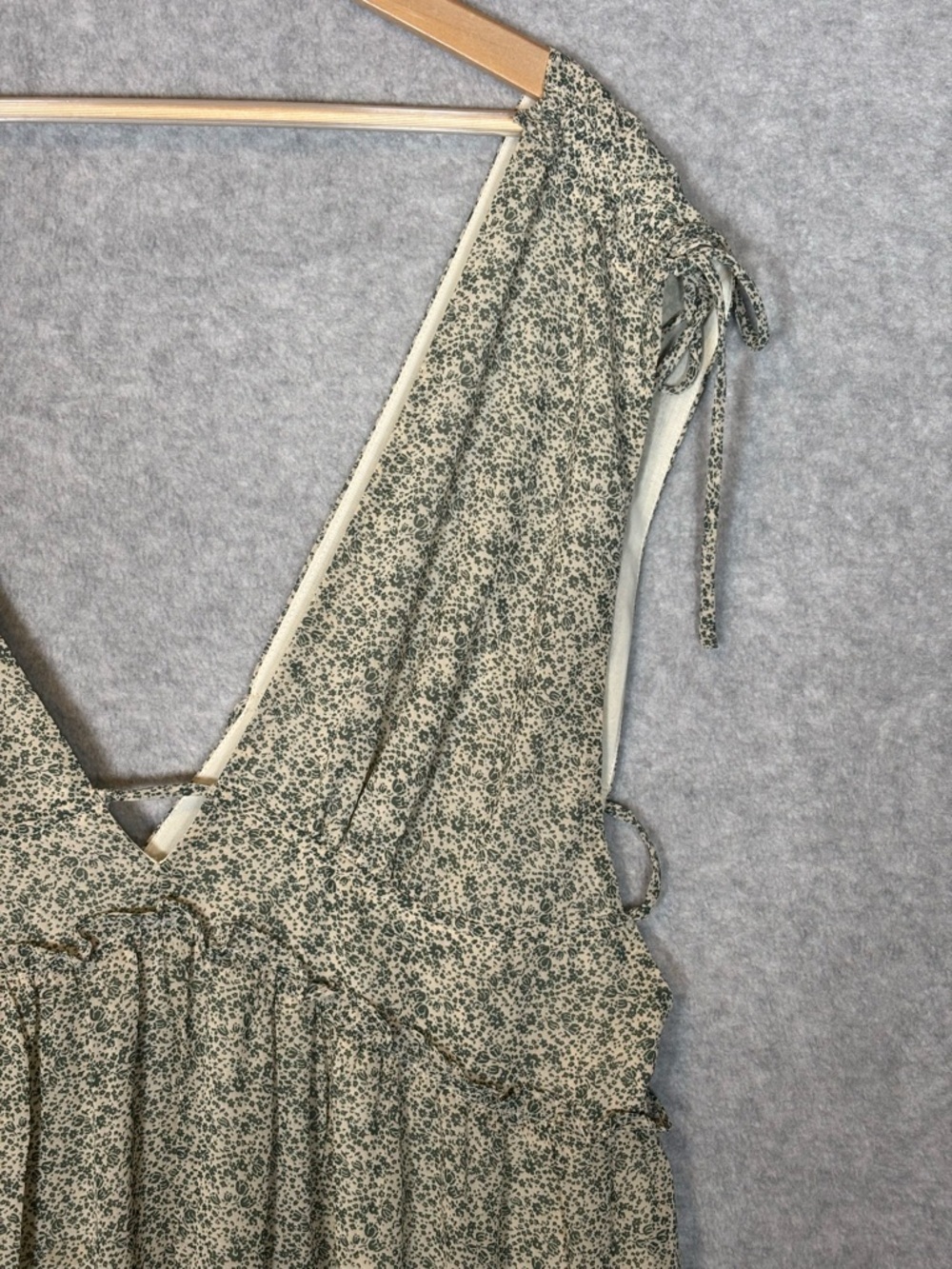 Lulus Wandering Wistfully Floral Print Tiered Maxi Dress-Cream-Women Size XL - Picture 5 of 8